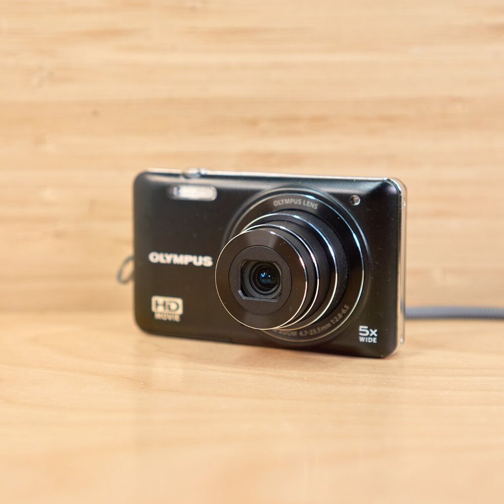 Olympus VG-160 Digital Camera Black 14MP 5x Optical Zoom HD Video Tested Works
